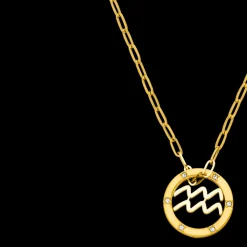 Aquarius Zodiac Symbol Necklace
