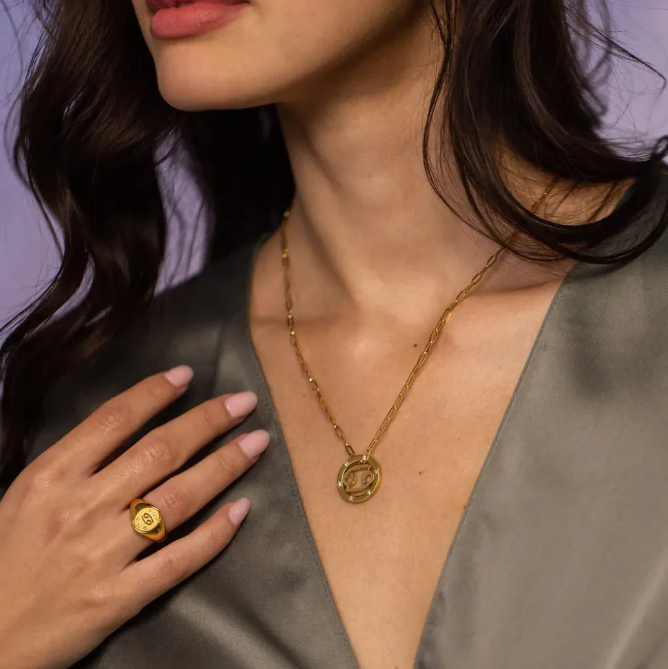 Cancer Zodiac Symbol Necklace