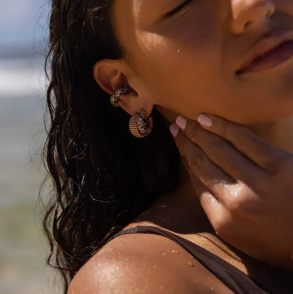 Ear Cuff Colorful Glitter