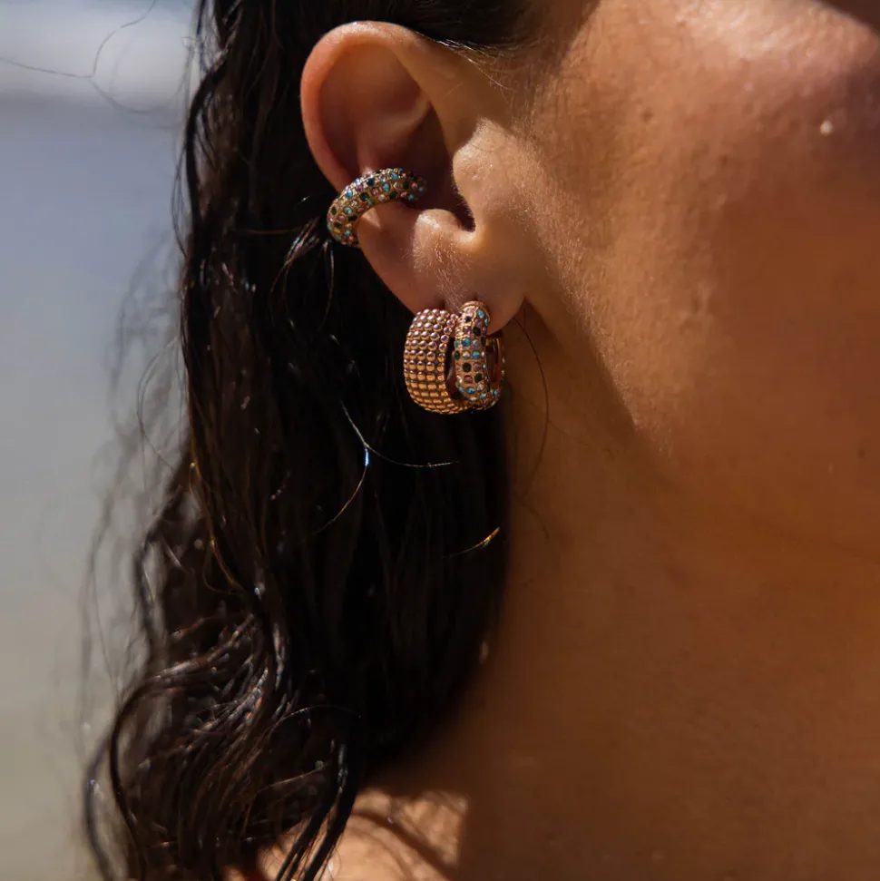 Ear Cuff Colorful Glitter