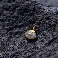 Glitter Shell Charm