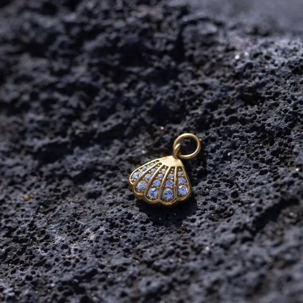Glitter Shell Charm