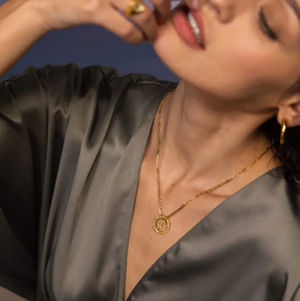 Sagittarius Zodiac Symbol Necklace