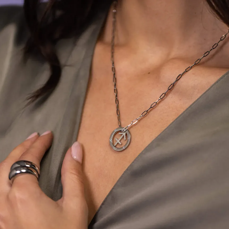 Sagittarius Zodiac Symbol Necklace