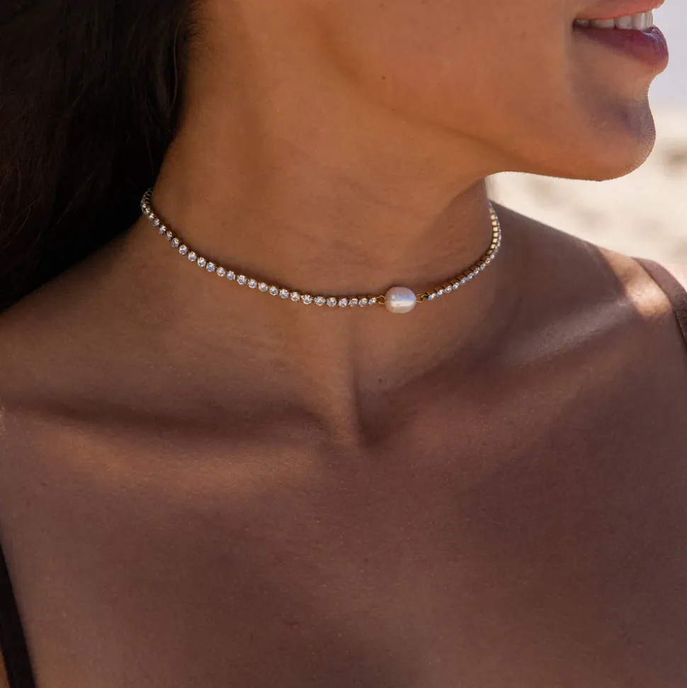 Shimmering Pearl Kette
