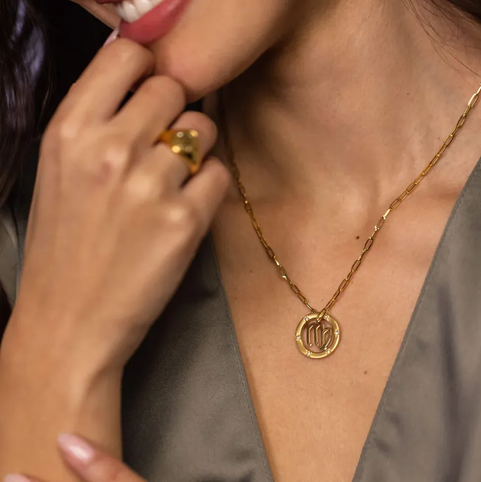 Virgo Zodiac Symbol Necklace